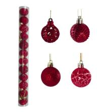 Набор из 12-ти елочных шаров 4см арт.KS-N23114 красный