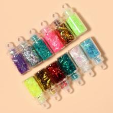 Блестки в баночке 13*3/1см арт.604249 микс (12шт)