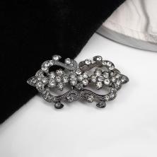 Застёжка 55*30мм со стразами арт.M-5251 черный