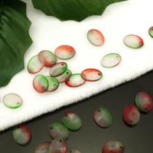 Декор Овал 13*10мм арт.ФУ-8092 зеленый/коричневый (25гр)