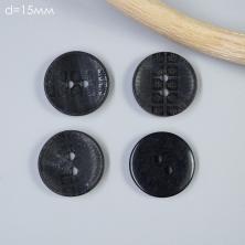 Пуговица арт.PS-0003 15мм 24" 071-черный