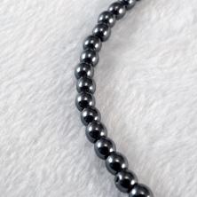 Бусины гематит "Шарик" 3мм 40см арт.ФУ-11863 т.серебро (140шт)