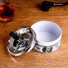 Пепельница бездымная "100 долларов" 11*10см арт.534668 металл