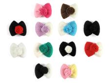 Аппликация "Бантик с розой" 4,5*3,5см арт.GZA-00611 ассорти