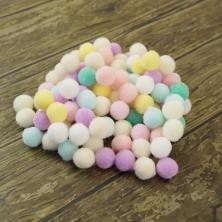 Помпоны 10мм арт.ИВ-504 ассорти пастельное (150шт)