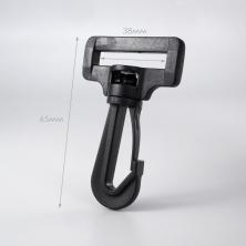 Карабин пластиковый 38*65мм арт.GHB003 черный