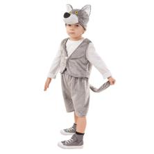 Карнавальный костюм "Волк" маска-шапочка, жилетка, шорты (3 предмета)(р.110-116)(4-5лет)