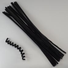 Проволока шенил "черный" 0,6*30см