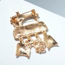Брошь "Швейная машина" с подвесками 70*55мм арт.7332957