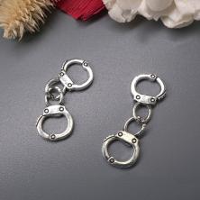 Подвеска "Наручники" 11*30мм арт.ИВ-461 серебро