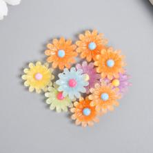 Кабошон "Ромашки" 25*25мм арт.9236112 ассорти