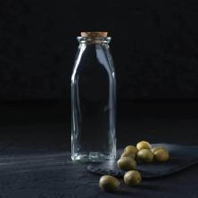 Бутылка с пробкой "Парфе" 350мл 16*5,5см стекло арт.5864355 прозрачный