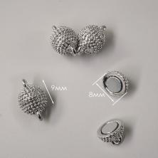 Замок магнитный 9*13мм отв-е 2мм арт.ИВ-283 никель