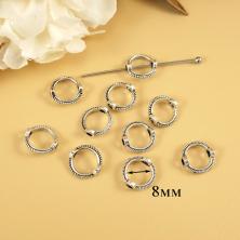 Рамка для бусины 8мм арт.ИВ-154 никель