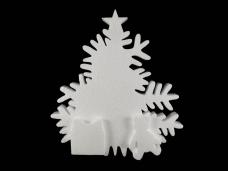 Заготовка из пенопласта "Елочка с подарками" 25*22*3см