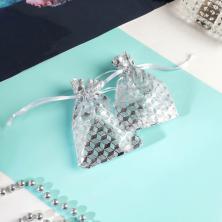 Мешок подарочный органза 7*9см "Геометрия" арт.4621369 серебро