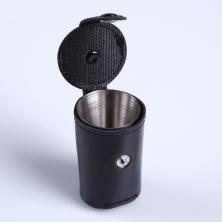 Набор рюмок в черном чехле 4*3,5см 521314 (4шт) (нерж.сталь)