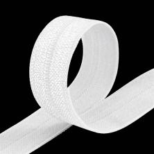 Косая бейка стрейч  15мм белый