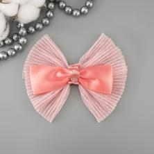 Украшение пришивное "Бант с бусинами" 12*7см арт.LH-303