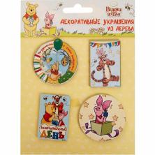 Декор дерево "Медвежонок Винни" 11*15см арт.1144997 (4шт)