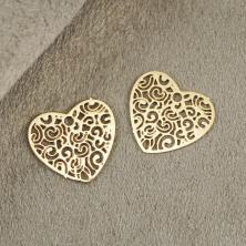 Подвеска "Сердце" 13*12мм арт.148-001 золото