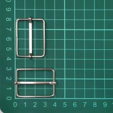 Пряжка регулировочная металл 35*26*2мм арт.7700470 никель