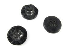 Пуговица арт.ФУ-1001 15мм 24L черный