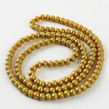 Бусины стекло 6мм 80см арт.10103748 золото (140бусин)