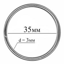 Кольцо металл 35*3мм никель