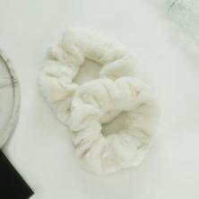 Резинка для волос искусственный мех арт.SF-7025 айвори