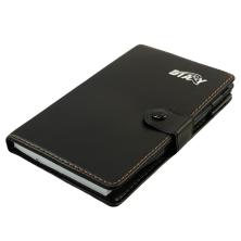 Записная книжка 11*18см на кнопке арт.KS-274A черный (100л)