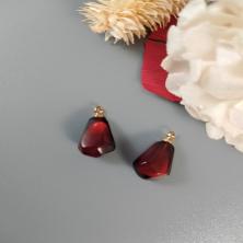 Подвеска акрил "Зернышко граната" 8*15мм арт.ИВ-29 бордовый