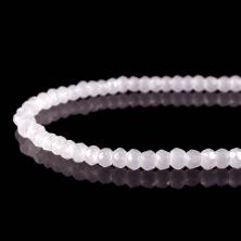 Бусины граненые на леске "Рондель" 2*1,5мм 31см арт.ФУ-10506 св.розовый матовый (190бусин)