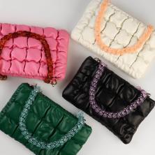 Цепочка для сумки пластик 68см d-15*21мм арт.7335853 коричневый/золото