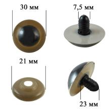 Глаза круглые винтовые 30*23*7,5/21мм арт.SF-2145