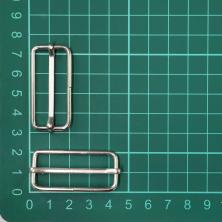 Пряжка регулировочная металл 38*15*2,5мм никель