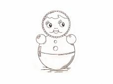 Штамп "Неваляшка" 2,5*4см арт.АМн125