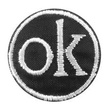 Термоаппликация "OK" d-24мм арт.L063