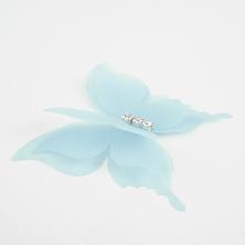 Бабочки шифоновые 50*50мм 3D арт.SF-6120 голубой-6