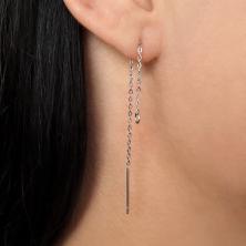 Швензы протяжки для сережек из нержавеющей стали 80мм арт.ИВ-243 никель