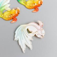 "Рыбка" 25*30мм арт.6300843 зеленый/желтый