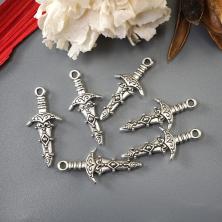 Подвеска "Кинжал" 12*28мм арт.ИВ-946 серебро