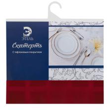 Скатерть "Геометрия" 14% хлопок 86% полиэфир 150*300см арт.2332627 винный