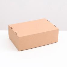 Коробка крафт (гофра) с крышкой 24*17*9см арт.9039078