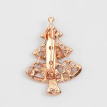 Брошь "Елочка" 45*30мм арт.3443578 золото/микс