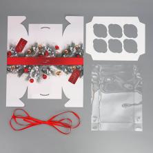 Коробка для капкейка "С Новым годом!" 23*16*10см арт.9615016