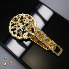 Застежка шубная со стразами арт.А-114 золото