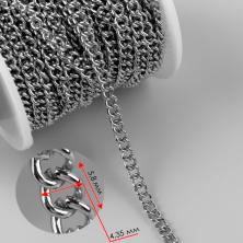 Цепь металл 5,8*4,35*1мм арт.4336940 серебро