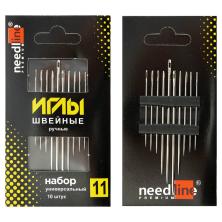Иглы для шитья универсальные №11 никелированные арт.ИЗ-200926 ассорти (10игл)
