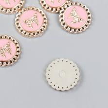 "Бабочка" 18мм арт.9887326 розовый/золото